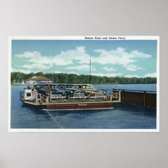 Poster Vista do Bemus Point e Stow Ferry (Frente)