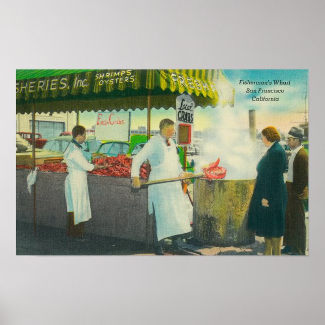 Poster Vista do Cais dos Pescadores, Caranguejos (Frente)