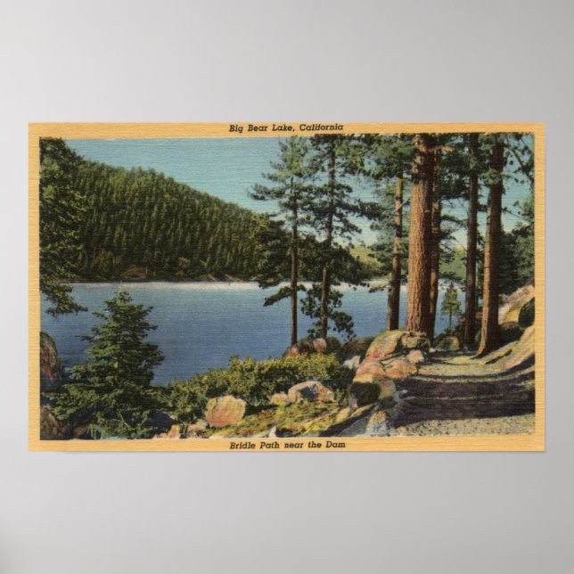 Poster Vista do caminho da ponte perto da barragem (Frente)