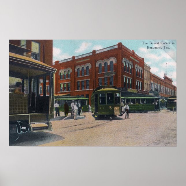 Poster Vista do cantoBeaumont mais vendido, TX (Frente)
