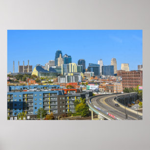 Poster Vista do Centro de Kansas City, Missouri