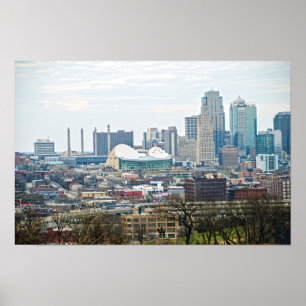 Pôster Vista do Centro de Kansas City, Missouri