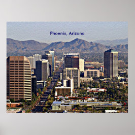 Pôster Vista do Centro de Phoenix, Arizona