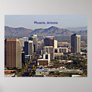 Pôster Vista do Centro de Phoenix, Arizona