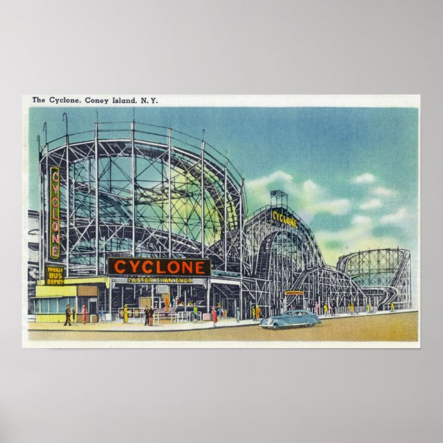 Poster Vista do ciclone Rollercoaster # 2 (Frente)