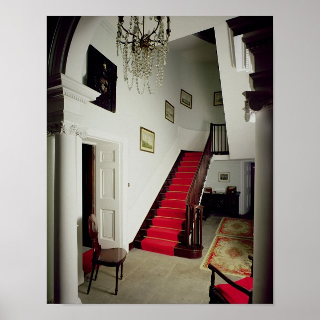 Pôster Vista do corredor e da escada (Frente)