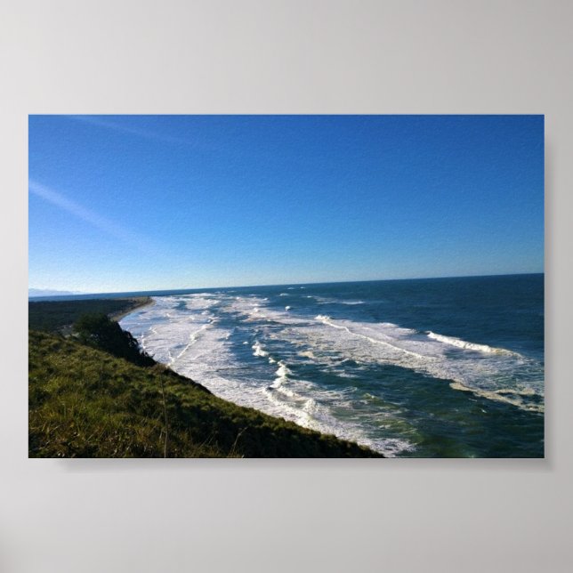 Poster Vista do Farol de Cabeça Norte, Washington (Frente)