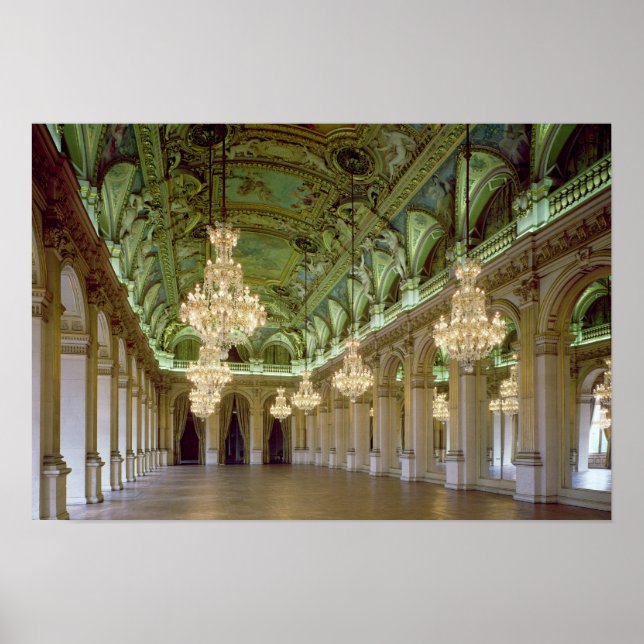 Poster Vista do Grande Salle des Fetes, após 1871 (Frente)