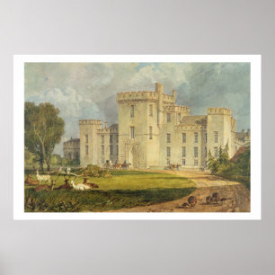 Pôster Vista do Hampton Court do noroeste, c.1806