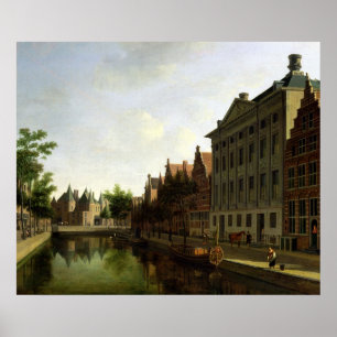 Pôster Vista do Kloveniersburgwal em Amsterdão