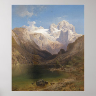 Poster Vista do Lago Gosau para o Dachstein