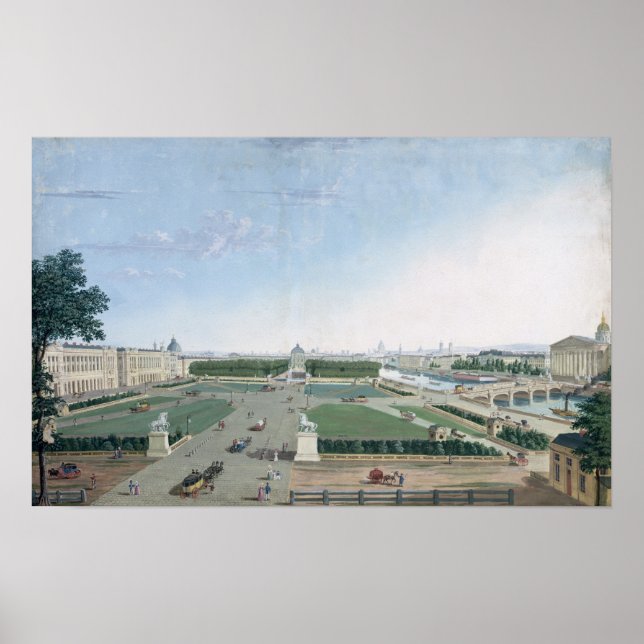 Poster Vista do lugar Louis XV e Jardin des (Frente)
