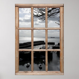 Poster Vista do Mar de Prata a partir de uma Janela