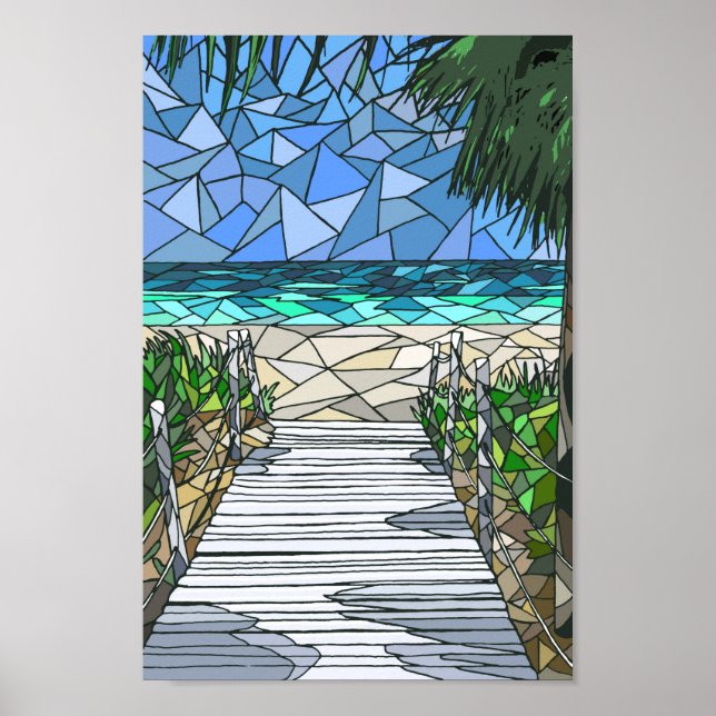 Poster Vista do Mar Mosaico 288 (Frente)