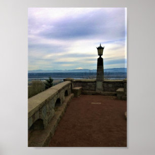 Poster Vista do Monte Ruas. Helens, Portland, Oregon