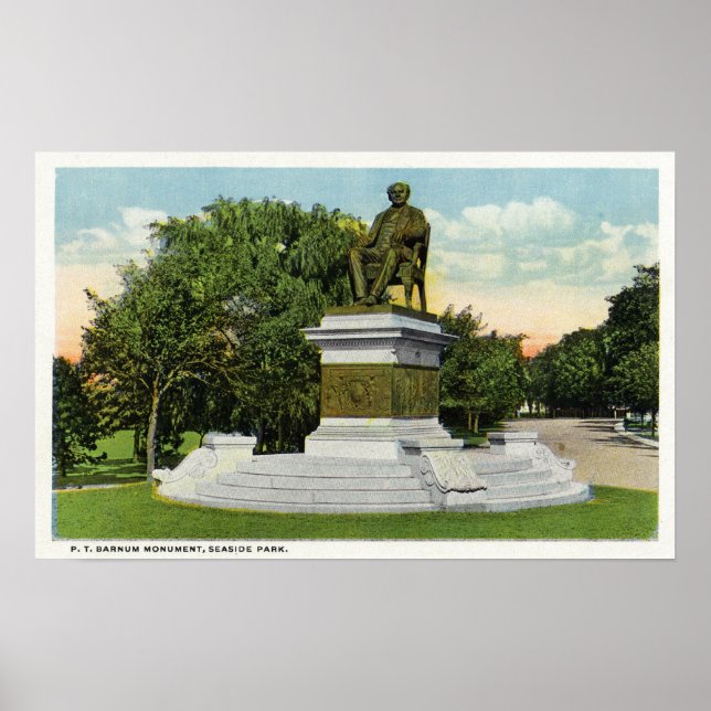 Poster Vista do Monumento P T Barnum Park (Frente)
