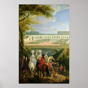 Pôster Vista do Orangerie em Versalhes, depois de 1697