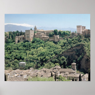 Pôster Vista do palácio do Alhambra