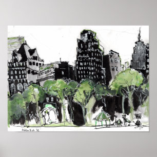 Poster Vista do parque NYC de Bryant
