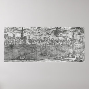 Poster Vista do porto de Antuérpia