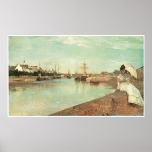 Poster Vista do porto pequeno de Lorient, Berthe Morisot