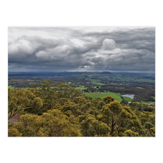 Pôster Vista do Poster brilhante Monte Buninyong (Frente)
