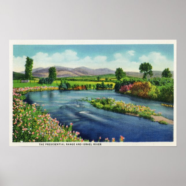 Poster Vista do Rio de Israel e da Corrida Presidencial (Frente)