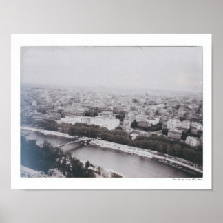 Poster Vista do século médio da Torre Eiffel