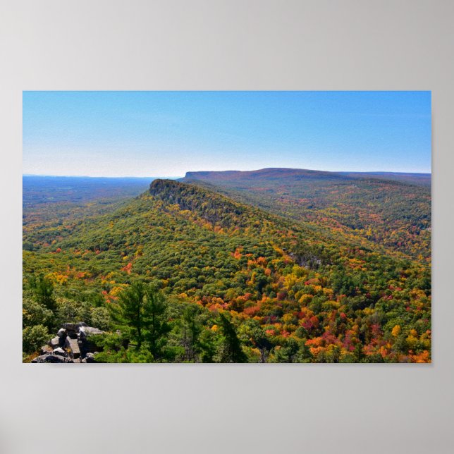 Poster Vista do Shawangunk Ridge no outono (Frente)
