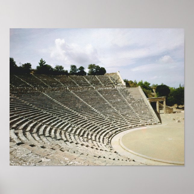 Pôster Vista do teatro, c.360 BC (Frente)