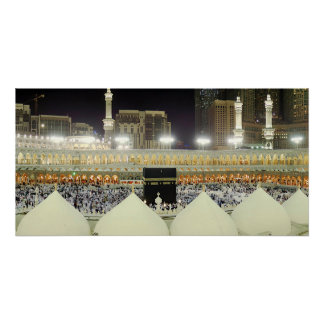 Pôster Vista do telhado de peregrinos do Hajj na Caaba, M