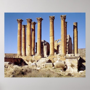 Pôster Vista do Templo de Artemis, construído c.386 AD