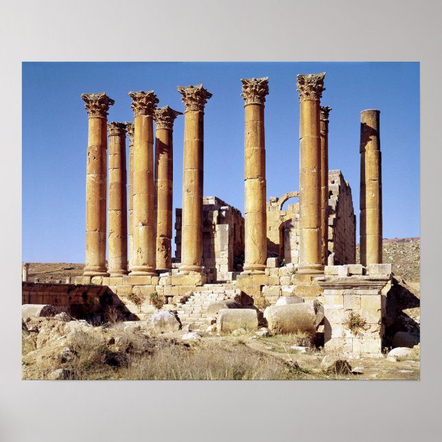 Pôster Vista do Templo de Artemis, construído c.386 AD (Frente)