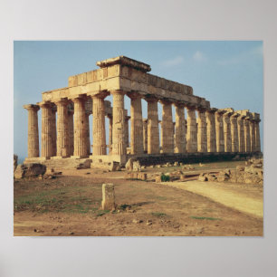 Poster Vista do templo E, c.490-480 BC