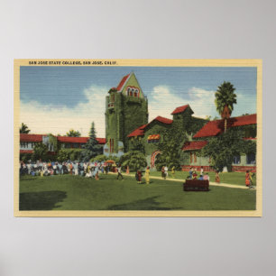 Poster Vista do terreno da faculdade estadual de San Jose