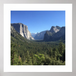 Poster Vista do túnel Vale de Yosemite Fotografia Azul