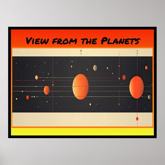 Poster Vista dos Planetas (Frente)