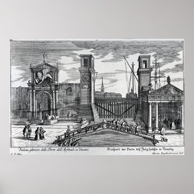 Pôster Vista dos portões à entrada de Arsenal (Frente)