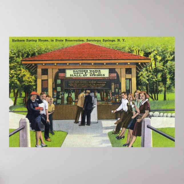 Poster Vista dos turistas na Primavera Hathorn (Frente)