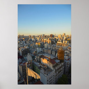 Pôster Vista elevado sobre a vizinhança de Balvanera