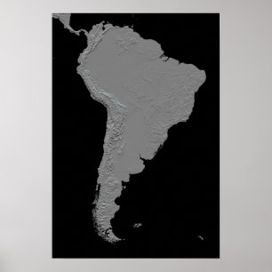 Pôster Vista estereoscopicamente de Ámérica do Sul