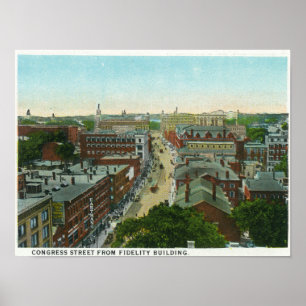 Pôster Vista exterior da casa de Longfellow