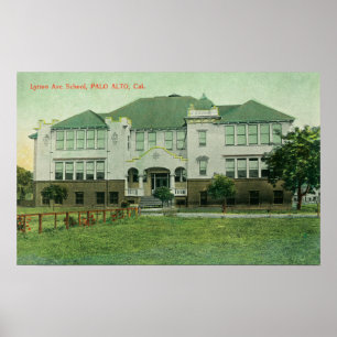 Poster Vista exterior da escola da avenida de Lytton