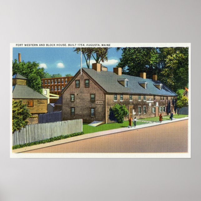 Pôster Vista Exterior de Ft. Casas Ocidentais e Bloqueada (Frente)