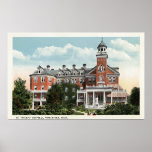 Poster Vista exterior do hospital do St. Vincent