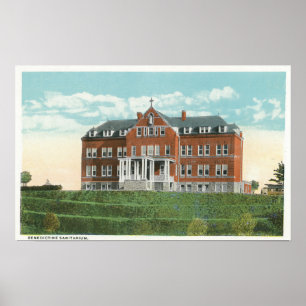 Poster Vista exterior do Sanitarium do licor beneditino