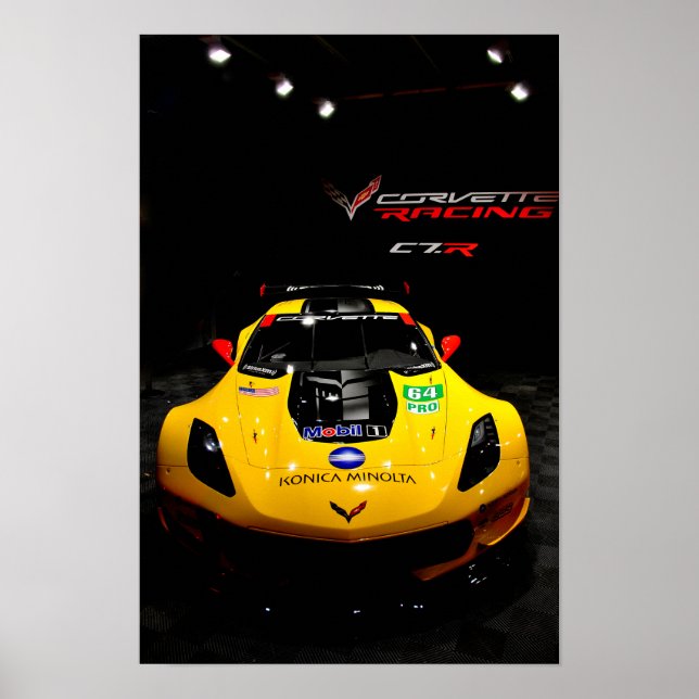 Poster Vista frontal da Chevrolet Corvette C7.R (Frente)