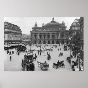 Pôster Vista geral do teatro da ópera de Paris