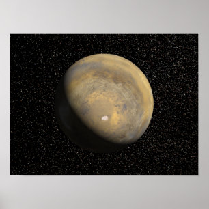 Poster Vista global de Marte