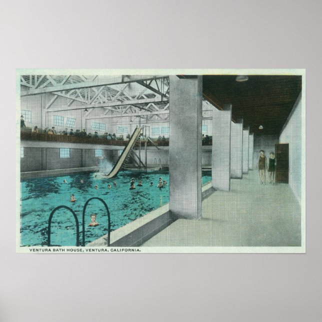 Poster Vista interior da Ventura Bath House (Frente)